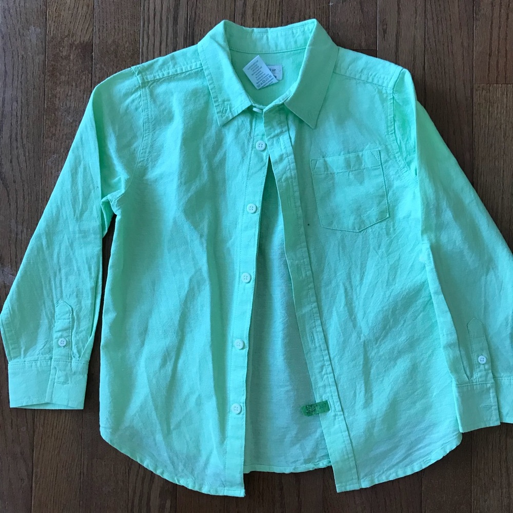 Boys Gymboree Dress Shirt - Mint Green Color